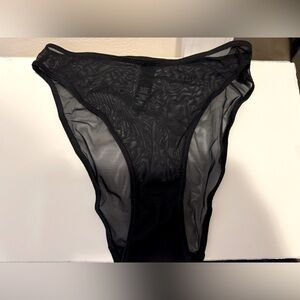 Skims High Leg Bikini Panties Size XX Small XXS Color Black Brand New